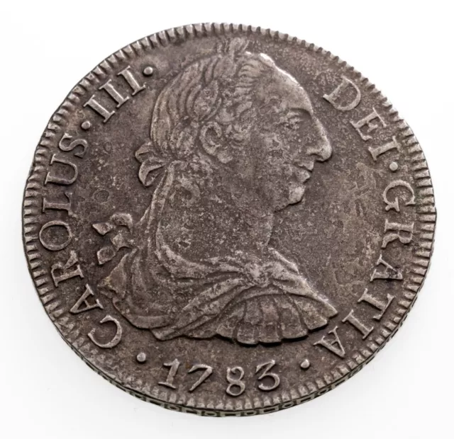 1783Mo FF Mexico 8 Reales Silver Coin In XF Condition, KM 106.2