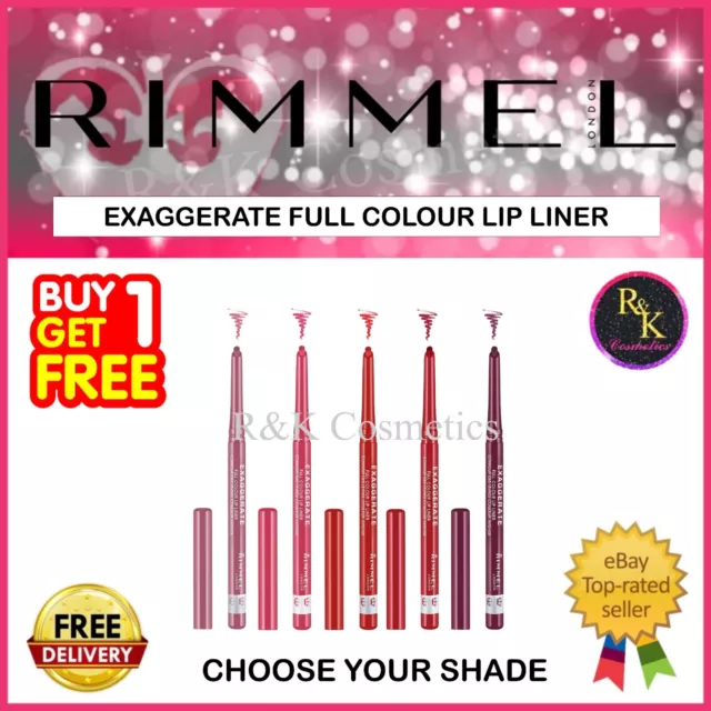 RIMMEL Lip Liner FULL COLOUR LIPLINER PENCIL BUY 1 GET 1 FREE NEW