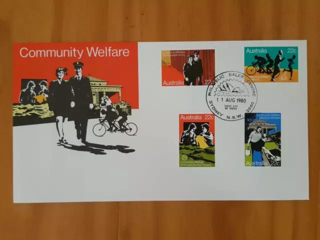 Australian Stamps First Day Cover 11 Aug 1980 Community Welfare FREEPOST IN AUST