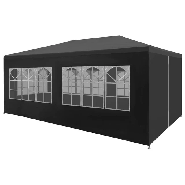 vidaXL Pavillon 3x6m Partyzelt Festzelt Wasserdicht Garten Fest Anthrazit