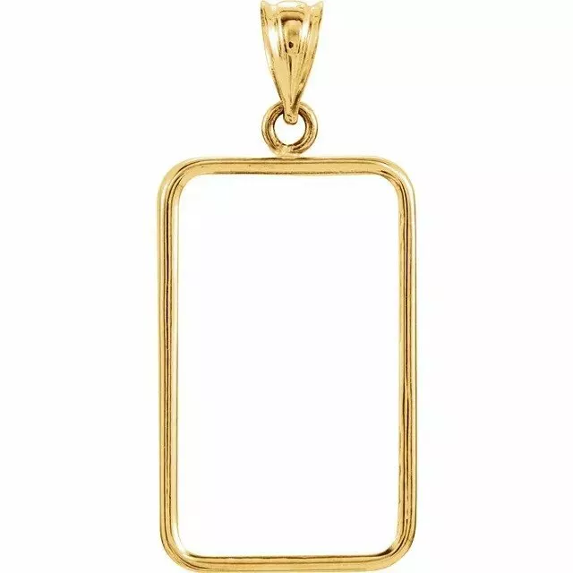 14k Gold 6 Prong  Bezel frame for 1 Oz Scottsdale Mint Archangel Gold Bar