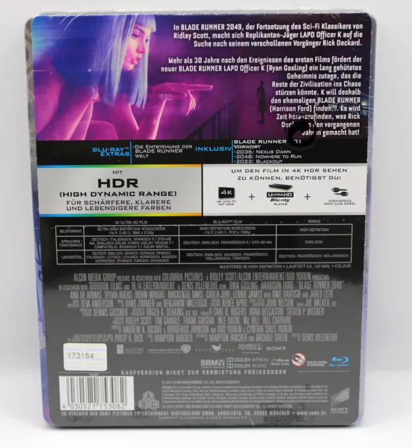 NEU Blade Runner 2049 4K UHD Blu-ray Limited Edition Steelbook deutsch 3