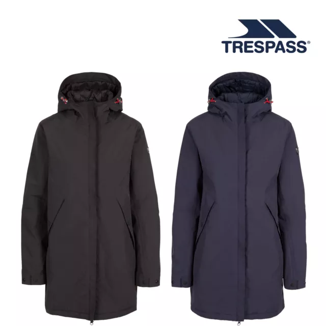 TRESPASS WOMENS WATERPROOF Jacket Longer Length Quilted Lined Overcast 56.99 PicClick UK