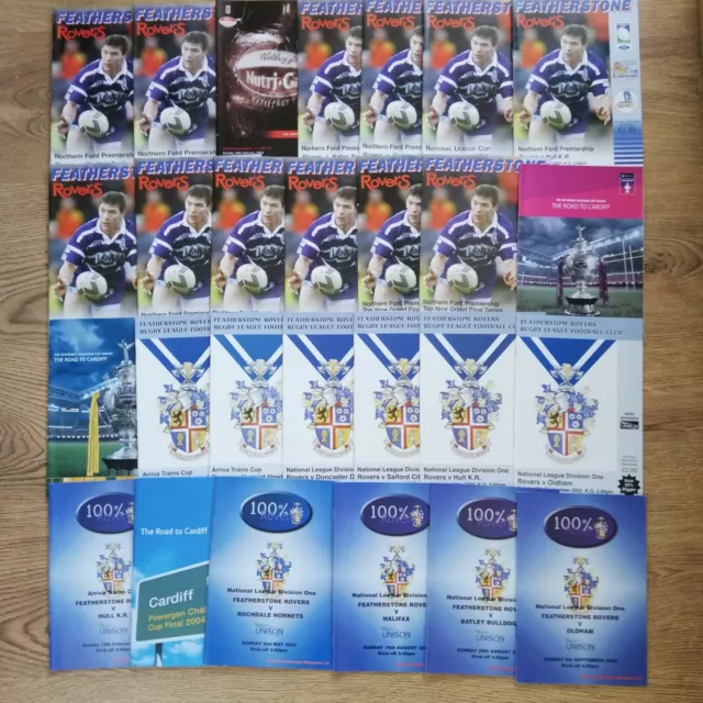 Featherstone Rovers Rugby League Programmes 2002 - 2017