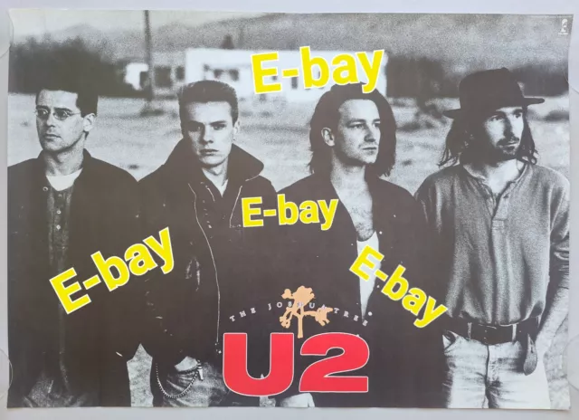U2 JOSHUA TREE 1987 Japanese B2 Promo Poster Very Rare FIRST TIME ON E-BAY! *