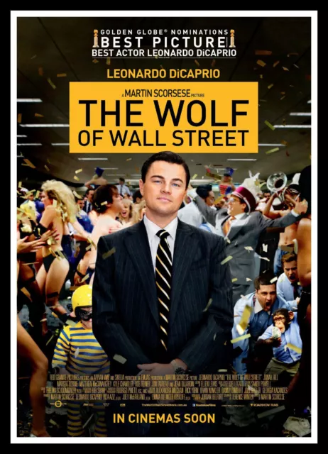 LAMINATTED The Wolf Of Wall Street OFFICIAL CINEMA FILM MOVIE POSTER FILM PRINT