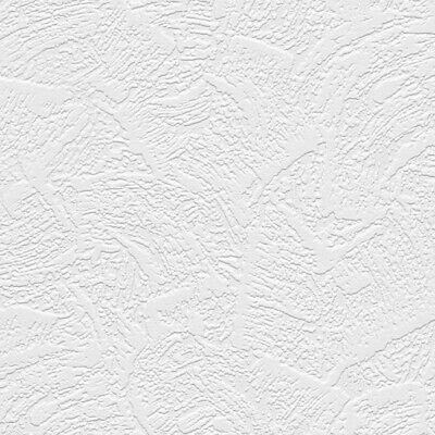 Large Brush Stroke Texture Paintable Wallpaper White Norwall Wallcovering 48905