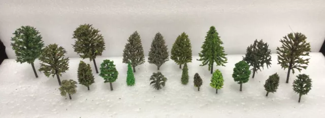OO/HO Scale   Set Of 20 Trees , Forest, Foliage, Scenery, Mixed Styles SUN50