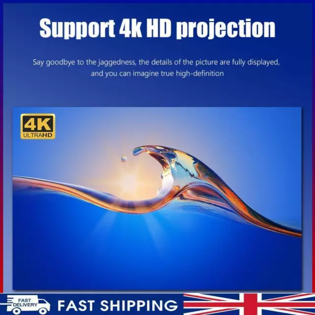 UK Portable 16 9 Metal Projector Screen 4K HD Anti Light Curtain (72 inch)