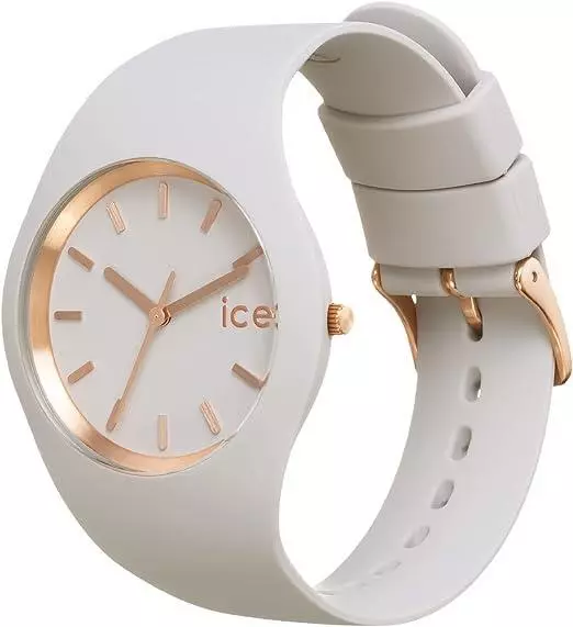 Ice Watch Ice Glam Brushed Wind Damen Armbanduhr Silikon Gebürstet Grau
