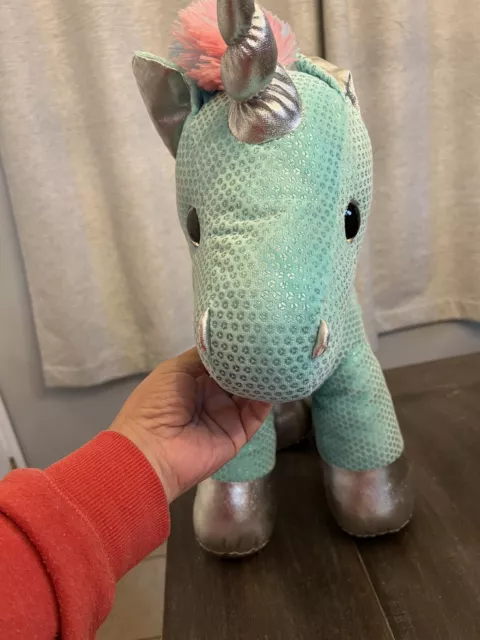 Dan Dee Large Sparkly Unicorn Plush 20" Tall Stuffed Animal Present Gift Rainbow