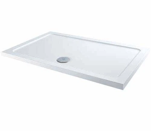 Bandeja de ducha de resina de piedra rectangular delgada 1200 x 800 x 25 mm para recinto de sala de aguas residuales