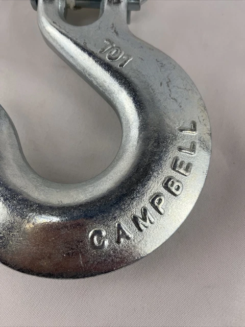 Campbell 1/2" Eye Slip Hook Grade 43 Zinc Plated Working Load Limit 9200 LBS 7
