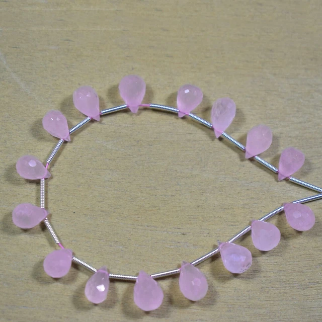 AAA+ Perles de pierres précieuses à facettes en forme de larme de quartz...