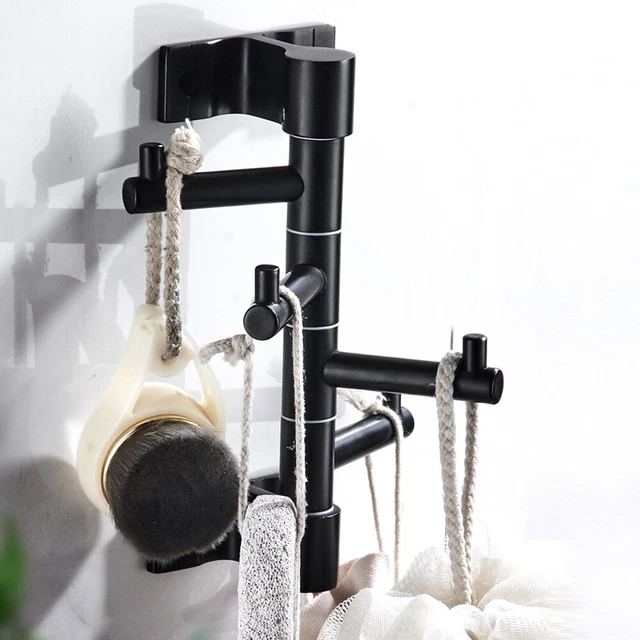 Metal 4 Arm Rotating Coat Hooks Wall Mounted Heavy Duty Clothes Hooks Towel Rack