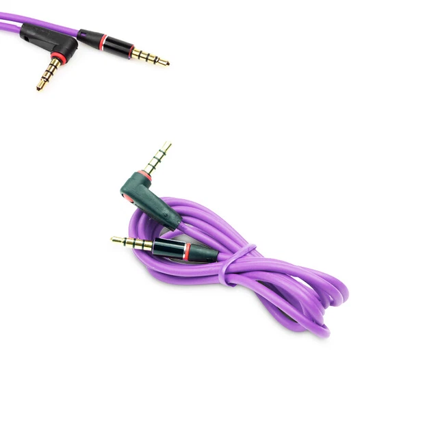 4Ft 3.5Mm Aux L Audio Cable Cord Purple For Lg Optimus G2 L9 Htc One Moto X G