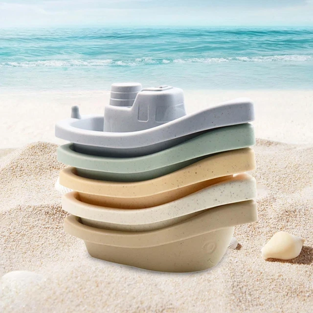 5 Stück stapelbare Badespielzeuge Badeboote Spielzeug Kinder Dusche Geschenk