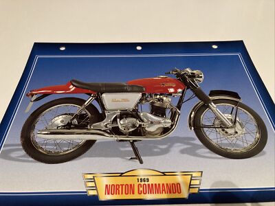Norton 750 moncoque JPS 1973 fiche carte moto de collection Atlas 