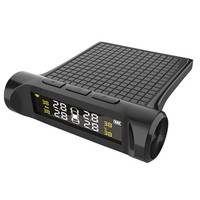 4 Tires Car Pressure Sensor Tyre TPMS Monitoring Control System Alarm LCD Screen
