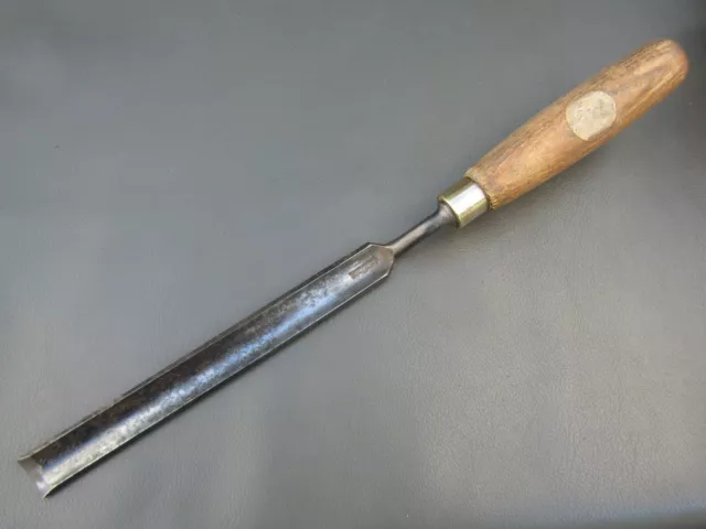 7/8" cranked paring gouge chisel vintage old tool by W Marples & Sons