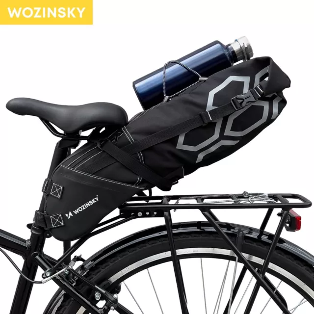 Satteltasche Fahrradtasche Fahrrad Tasche schwarz für Rennrad MTB 12L Wozinsky