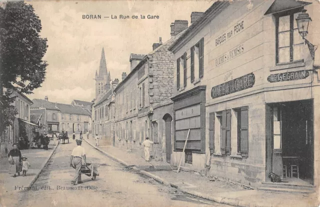 Cpa 60 Boran / Rue De La Gare