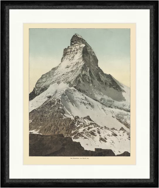 Das Matterhorn vom Hörnli aus Alpen Faksimile_E 8827