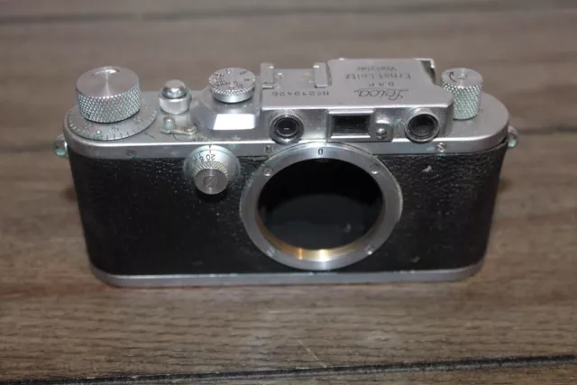 Vintage 1936 Leica Rangefinder Camera Body IIIA With Case