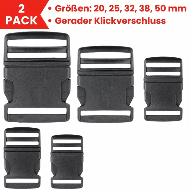 Ersatz Steckschnalle Klickverschluss Reparatur Rucksack Gurtband Schnalle Set