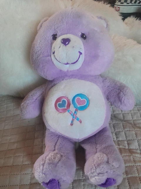 VINTAGE CARE BEARS Share Bear 13 Plush Stuffed Bear 2002 Purple VINTAGE CARE BEARS Share Bear 13 Plush Stuffed Bear 2002 Purple