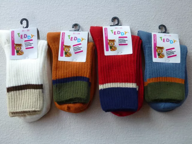 HUDSON Kindersocken Rippe (UVP 4,50 €) 80% Polyacryl Gr. 27-30 35-38 Socken