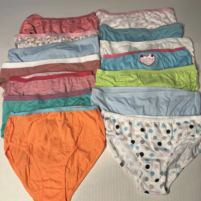 LOT OF 7 Girls Panties Underwear Size 12 Comfortable New Hanes & Cat & Jack  $9.00 - PicClick