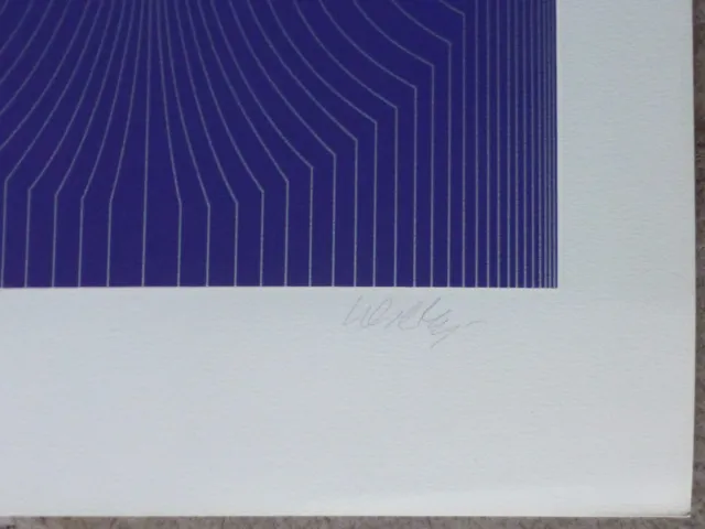 Victor Vasarely "Tokyo "1982 Firmado a Mano Op Arte Htf ! Edición Limitada 3