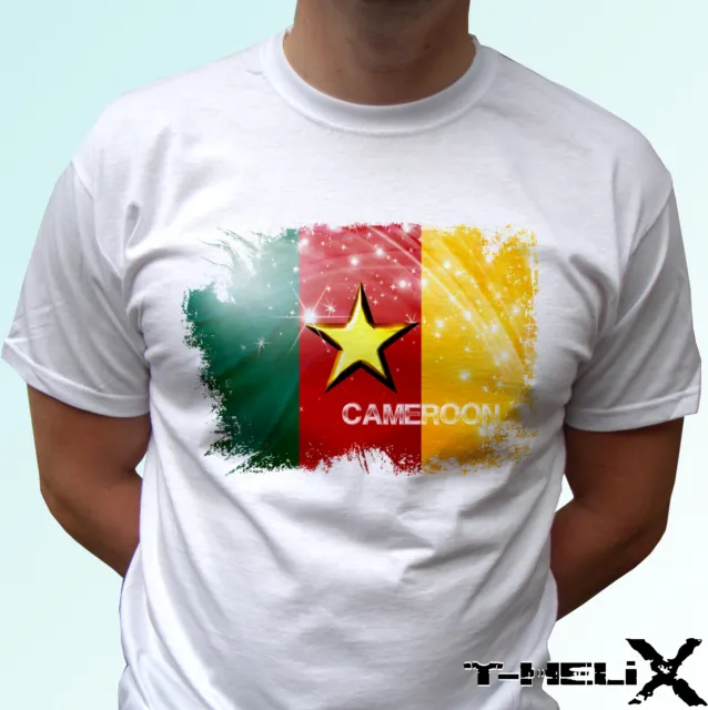 Cameroon flag - white t shirt top Africa country design - mens womens kids baby