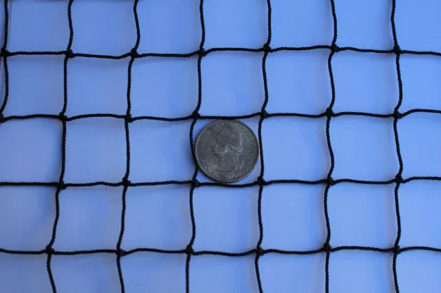 100' x 12' Golf Hockey Baseball Softball Barrier Black Square Nylon Net  1"  #7