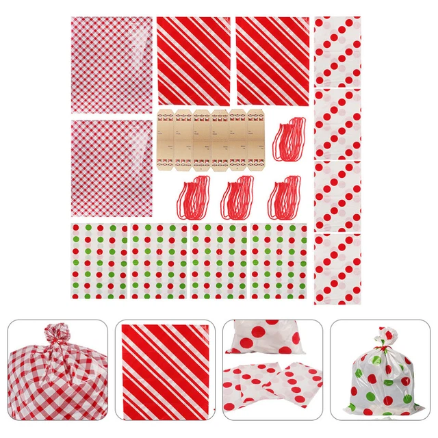 Sacchetto di Natale sacchetto regalo di Natale in plastica sacchetti per biscotti chiari decorazione
