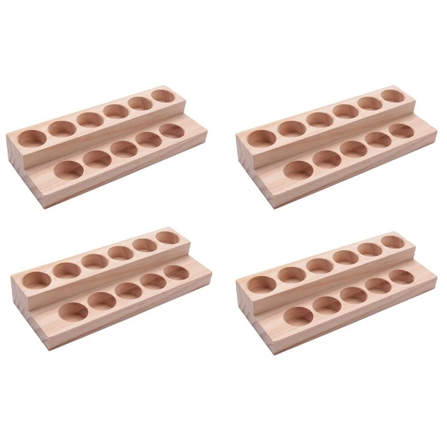 4X Stazione Dimostrativa per Espositori Nel Legno Naturale Fatti Un Mano Co N4X1