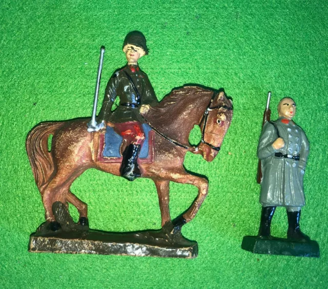 Marolin Ww2 1940 Allemagne Wehrmacht Cavaler 2 Figurines Composition
