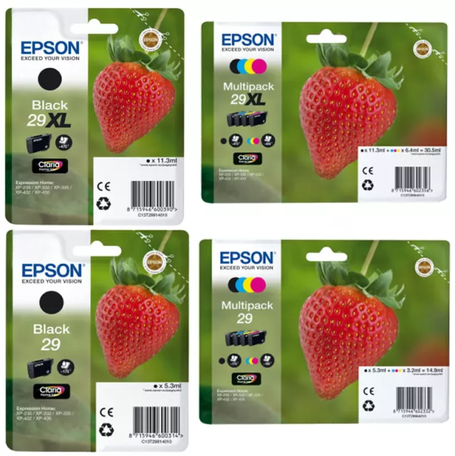 Original Impresora Cartuchos de Tinta Epson 29/29xl Erdbeere-Serie T2981 T2991