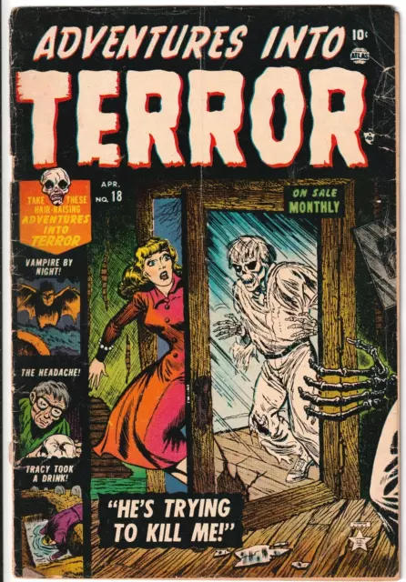 Adventures Into Terror #18 1953 Atlas Comics 2.0 GD CARL BURGOS PCH COVER