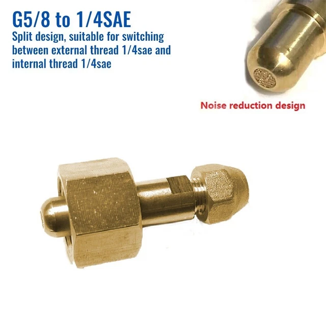 Adaptateurs En Laiton R134A W21.8 Vers SAE 1/4 - Lot De 3 Pour Climatisation Auto - Conversion R12/R134A - 2