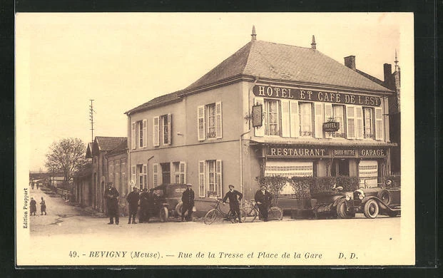 CPA Revigny, Rue de la Tresse et Place de la Gare