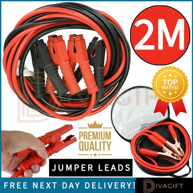 2M Cavi Jump Duty Pesanti 1000Amp Auto Batteria Avviamento Cavo Jumper Nuovo