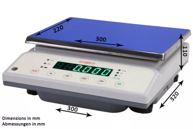 DJ-K 3Kg/6Kg/15kg/30Kg Tischwaage  Präzisionswaage  digitale Industriewaage 2