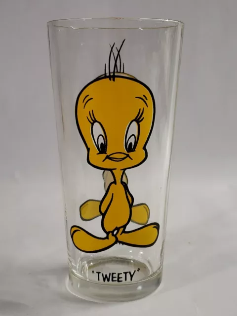 Vintage Tweety Drinking Glass 1973 Warner Bros Looney Tunes Pepsi