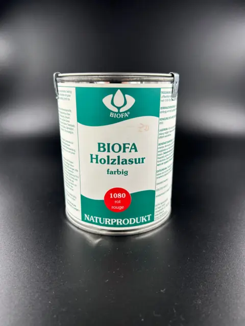 Biofa Holzlasur 1080, rot, 0,75 Liter