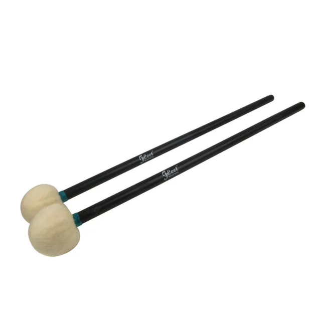 Pair Timpani Mallets Percussion Drum Sticks Maple Wood Handle Soft Felt  Head