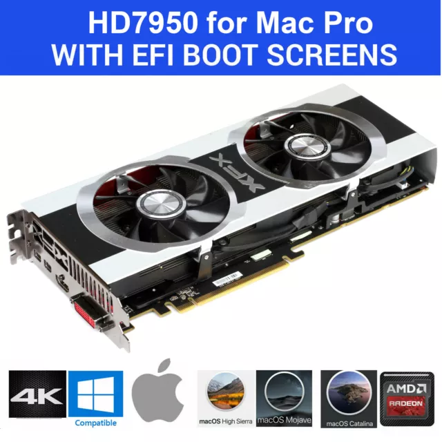 Apple Mac Pro AMD Radeon HD 7950 3GB PCI-E Video Card OSX Mojave Big Sur HD7950