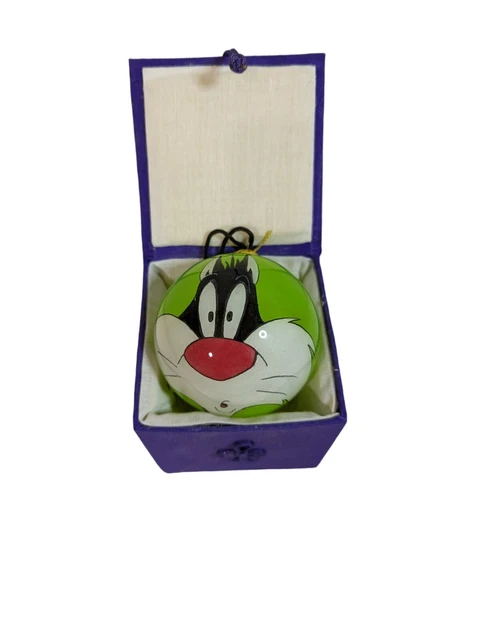Looney Tunes Sylvester Collectible Hand Painted Ornamen Green 1996 Seasonal