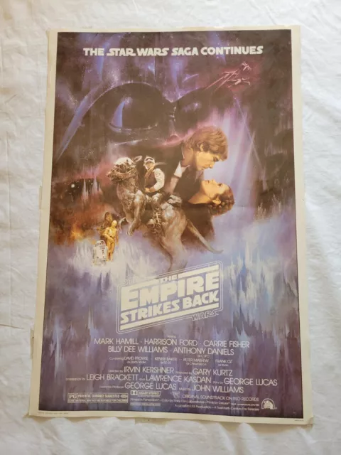 "Empire Strikes Back" 1980 Star Wars Movie Poster (Studio, Style A) One Sheet